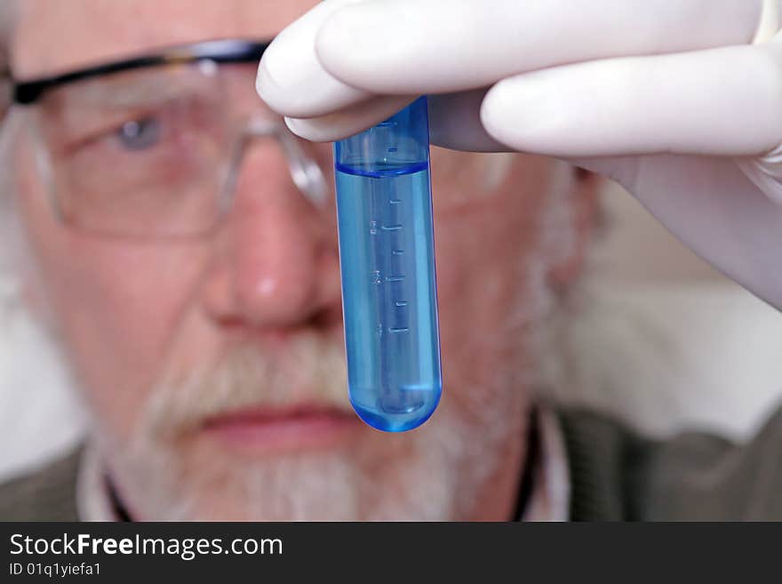 Technician working in a medical laboratory. Technician working in a medical laboratory