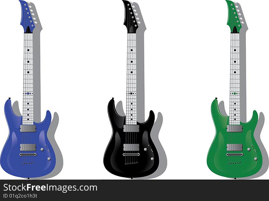 Vector series. Electric guitar isolated on white background. Vector series. Electric guitar isolated on white background