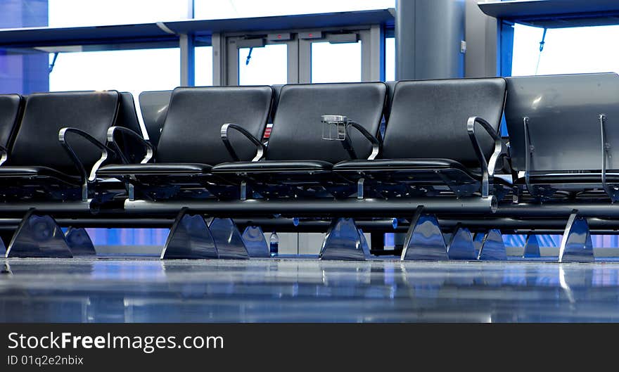 Empty Seats at Airport Gate seating