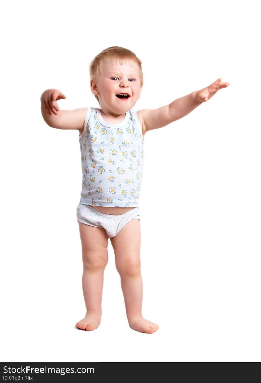 Portrait of the blond little boy on a background. Portrait of the blond little boy on a background