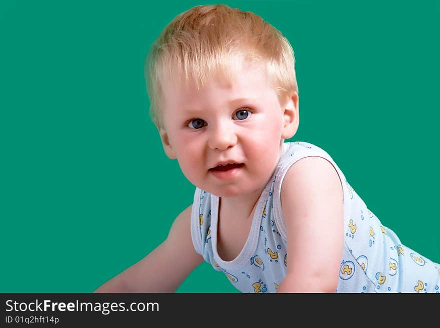 Portrait of the blond little boy on a background. Portrait of the blond little boy on a background