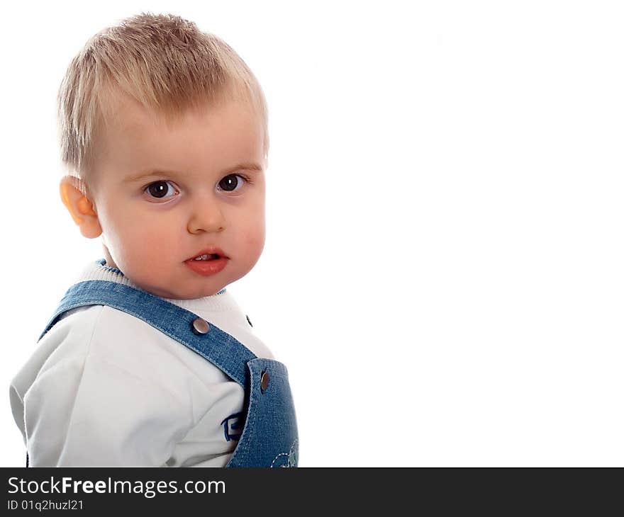 Portrait of the blond little boy on a background. Portrait of the blond little boy on a background