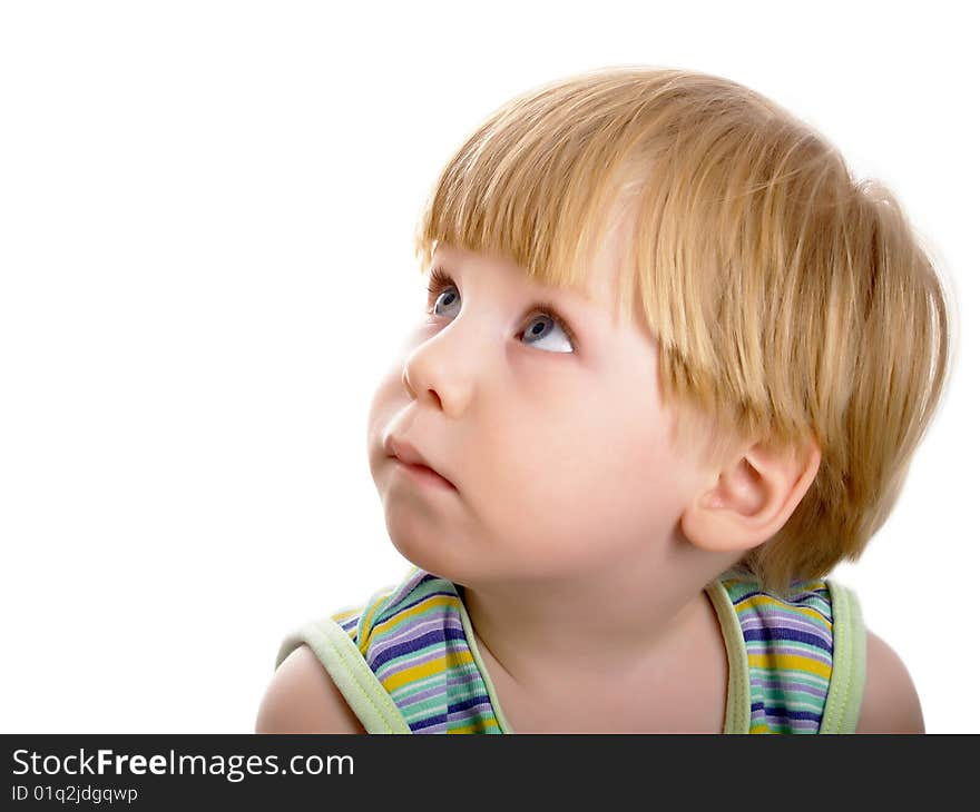 Portrait of the blond little boy on a background. Portrait of the blond little boy on a background