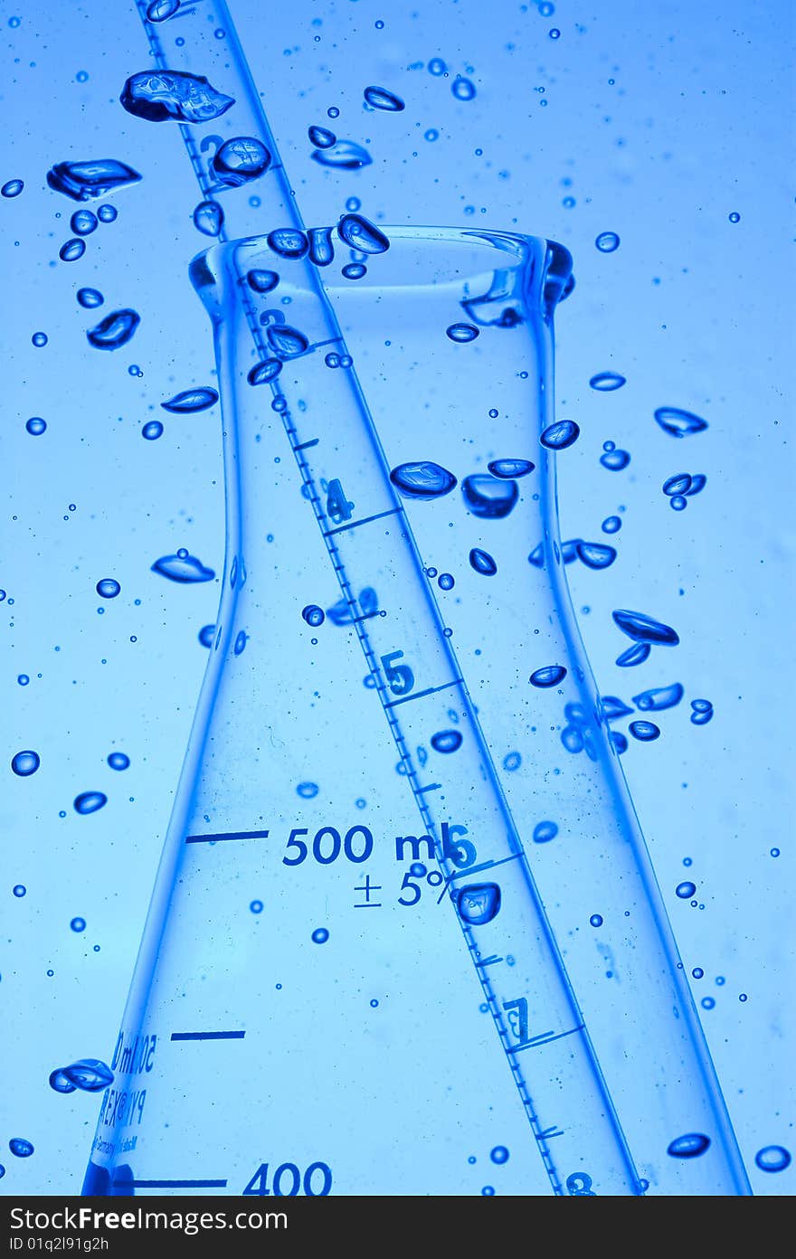 Chemical Test Tube . Chemical experiment with Laboratory glass.