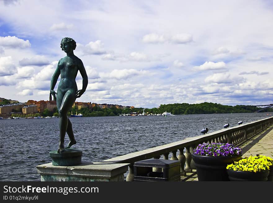 View over summer in Stockholm city. View over summer in Stockholm city