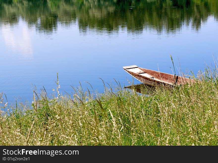 Beautiful view of the boat dock in the summer