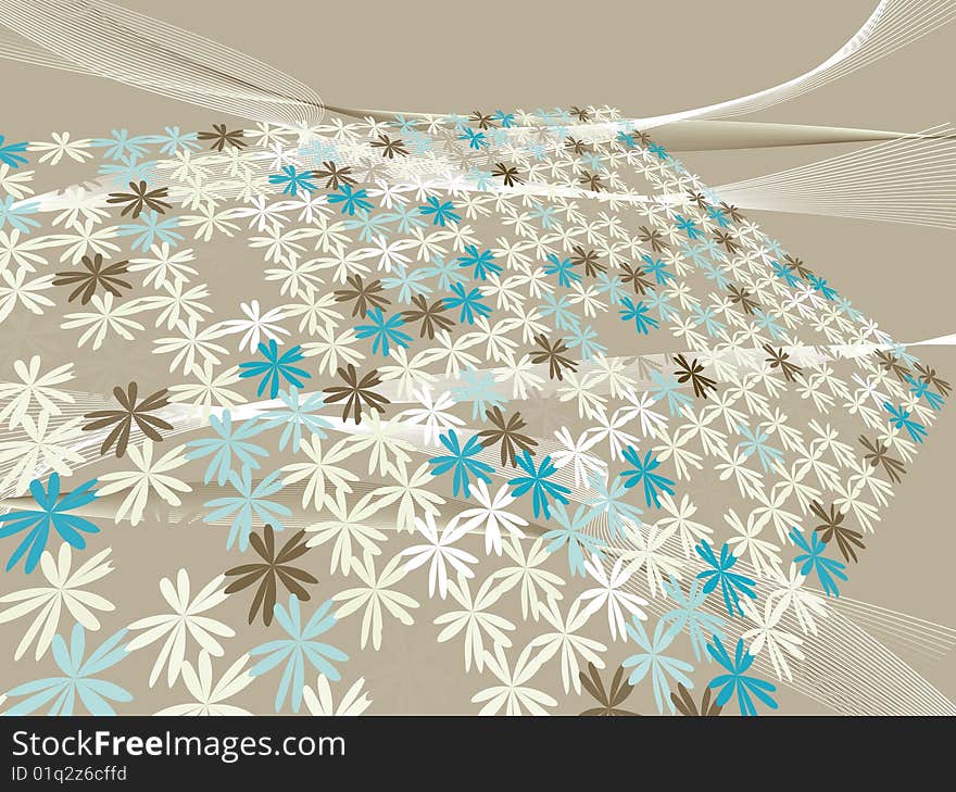 Mosaic color illustration raster design. Mosaic color illustration raster design