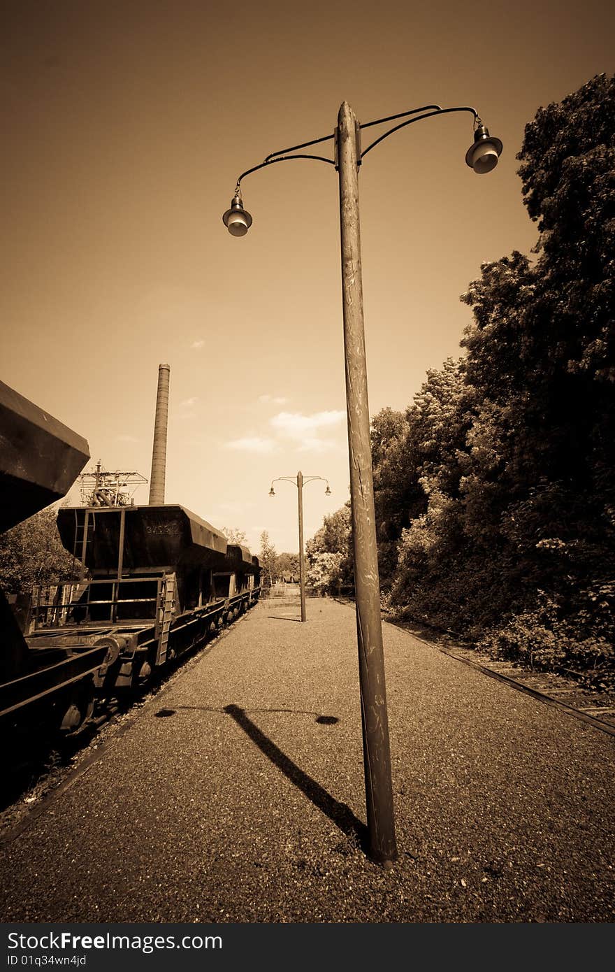 Old Train Station Of A Blast-furnace Plant