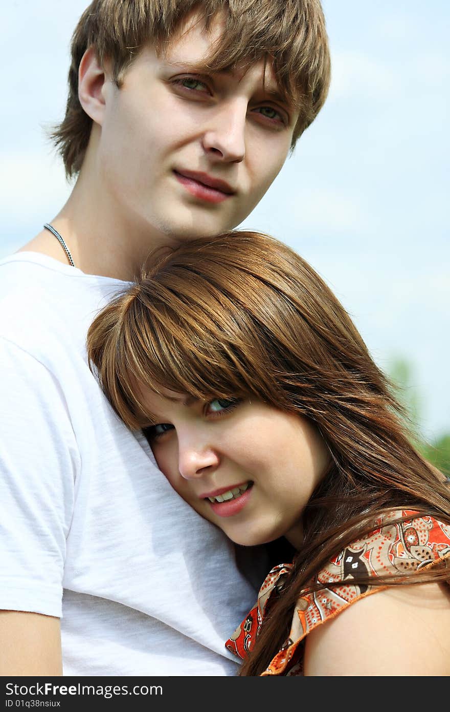 Beautiful couple having a rest outdoor. Beautiful couple having a rest outdoor.