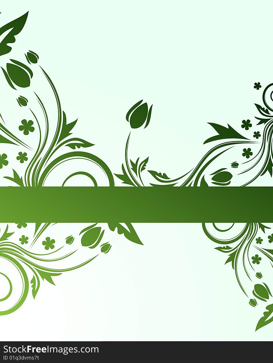 Green Floral Background