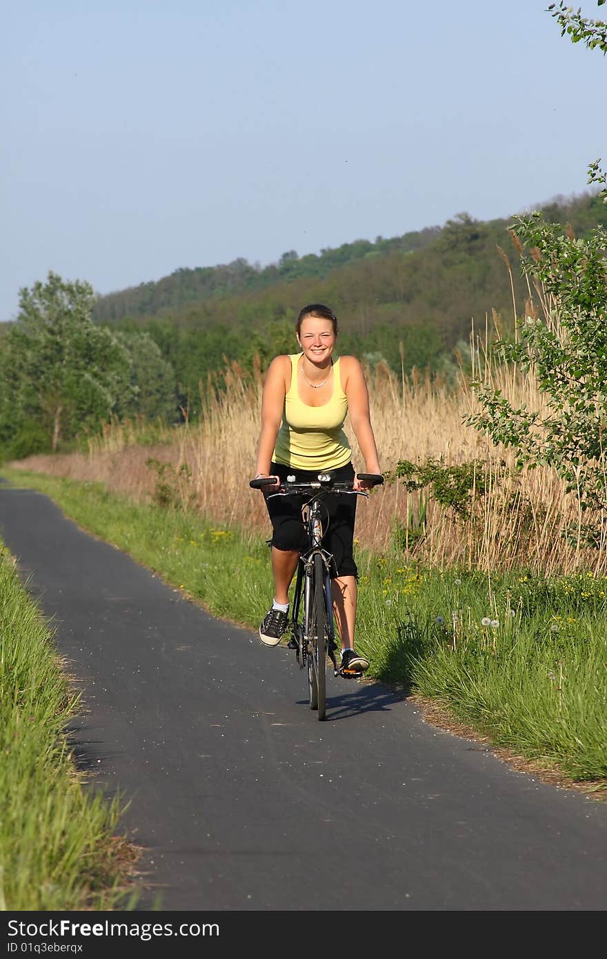 Girl with a bike