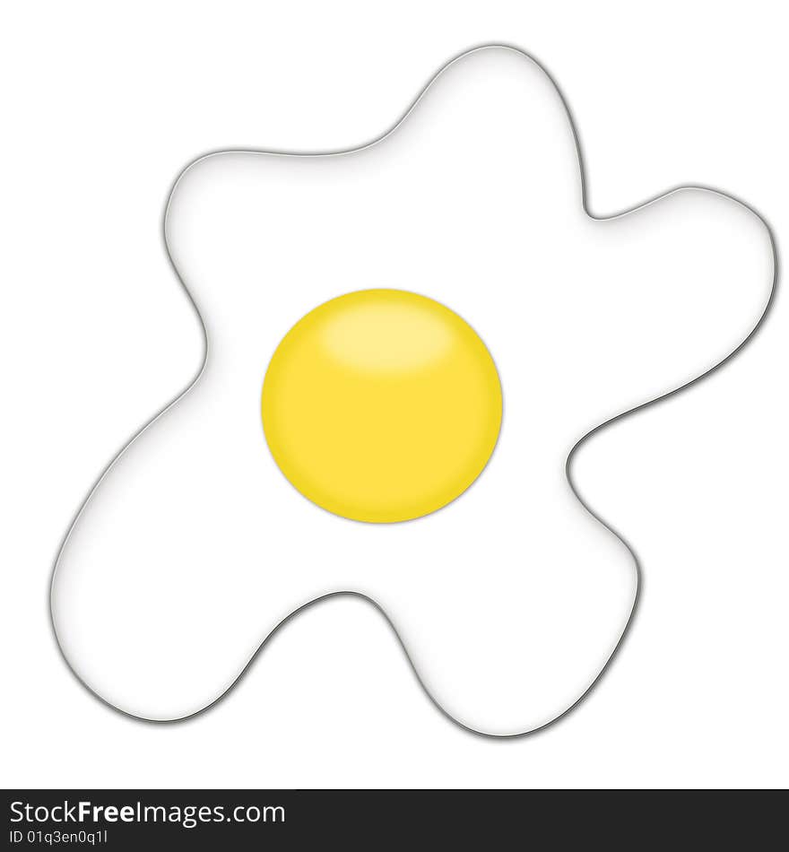 3D egg on white background