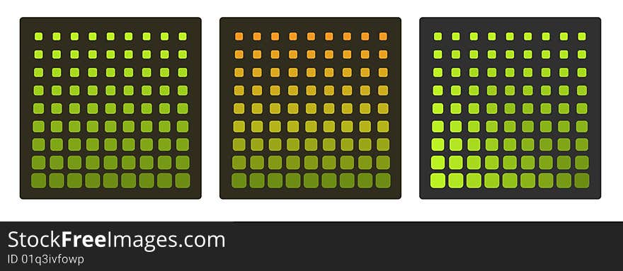 Vector set of abstract green design elements