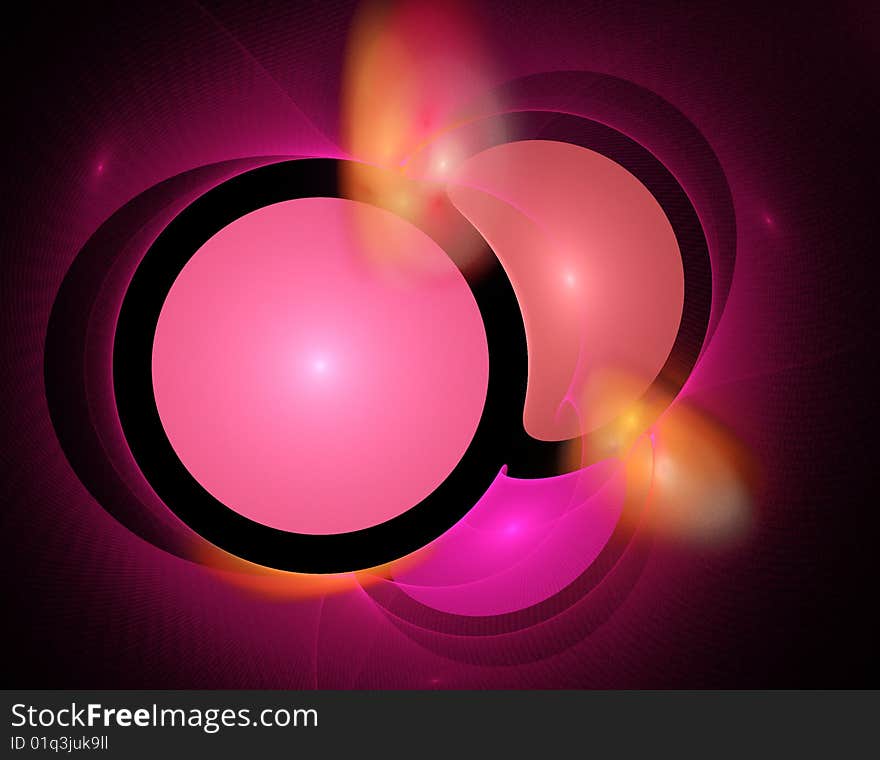 Background Abstract Fractal Image with Circle Formation