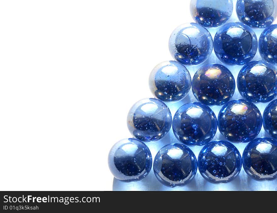 Background made from blue glass balls. Background made from blue glass balls