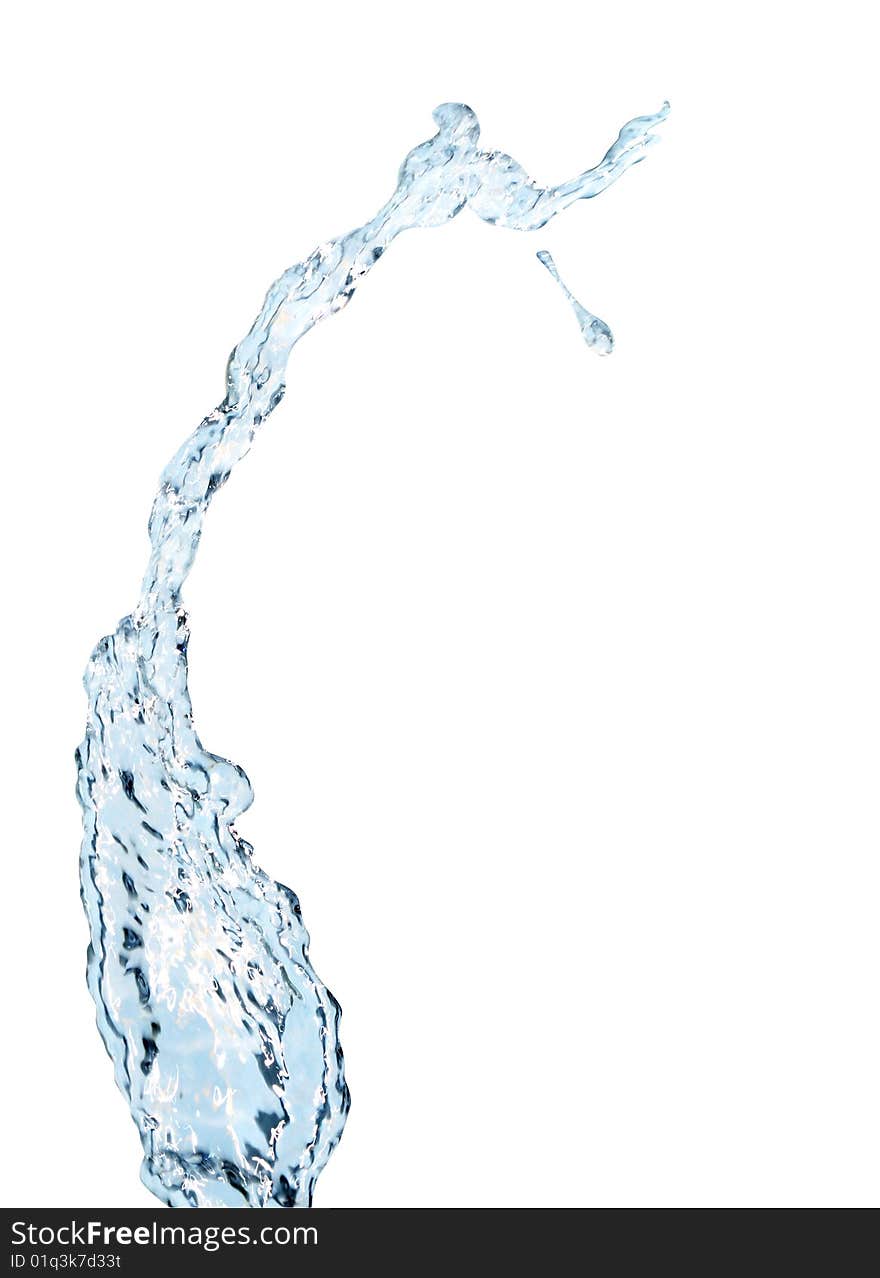 Splashing water abstract background isolated with clipping path