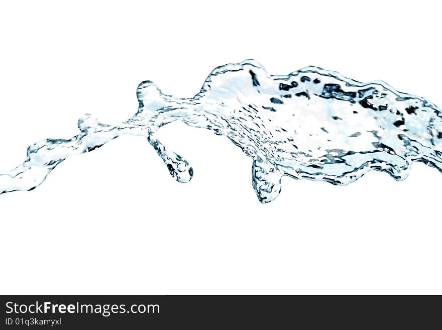 Splashing water abstract background isolated with clipping path