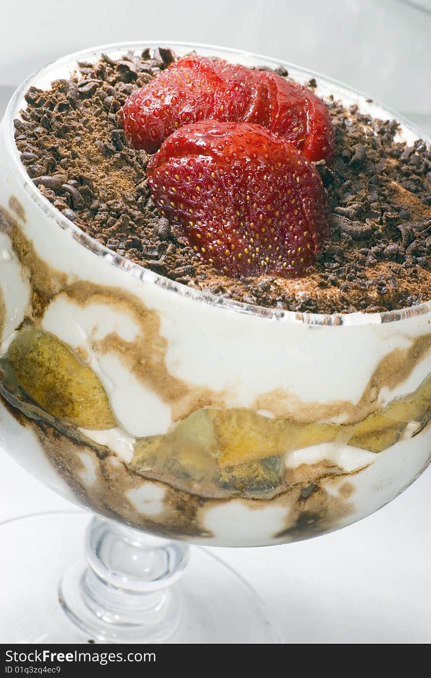 Tiramisu Dessert With Strawberry