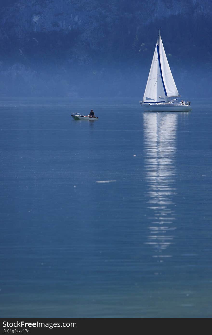 Morning of Lake Traunsee, Upper Austria