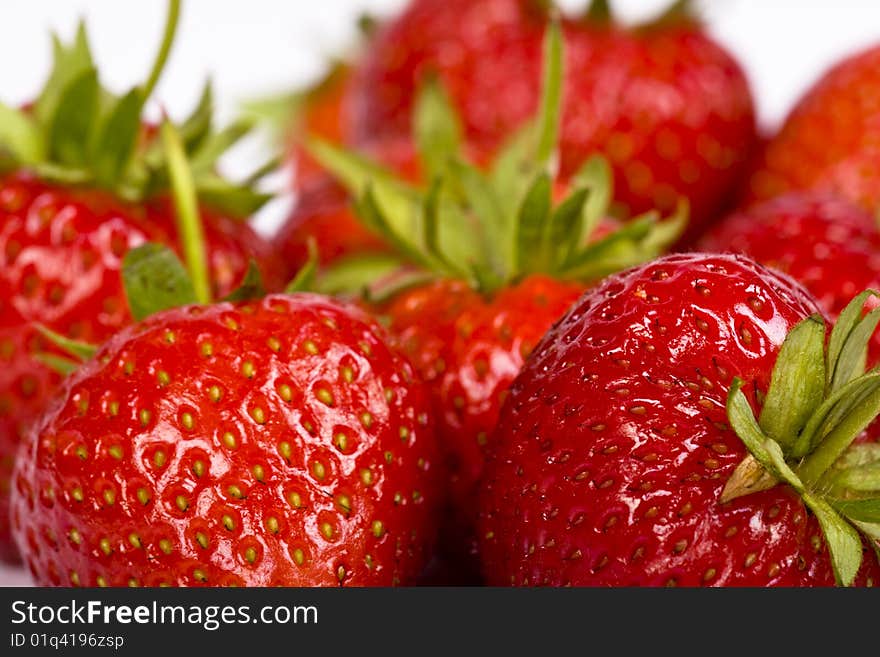 Isolated fruits - Strawberries on white background