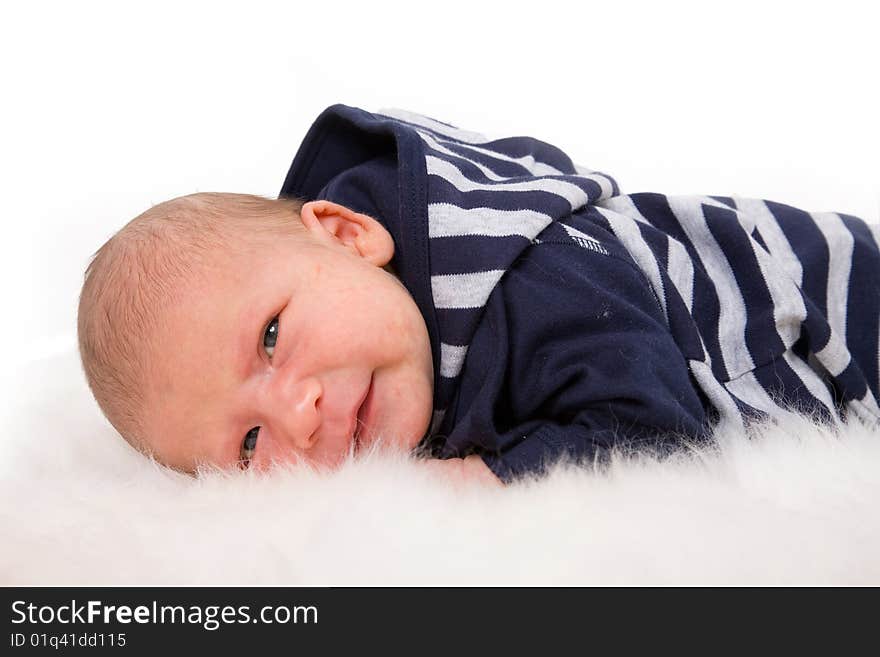 Newborn Baby with open eyes