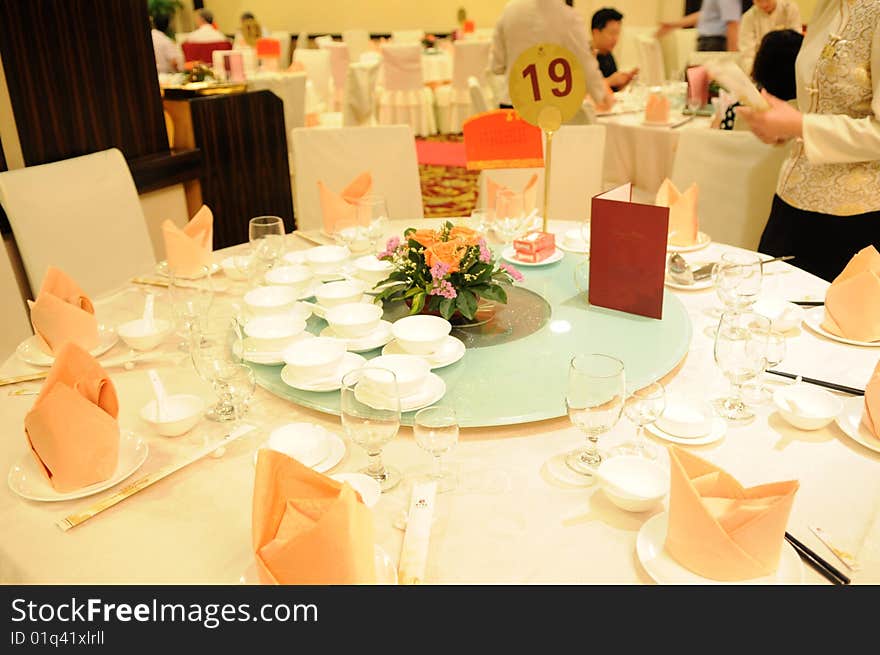 The banquet in a Chinese restaurant. The banquet in a Chinese restaurant.