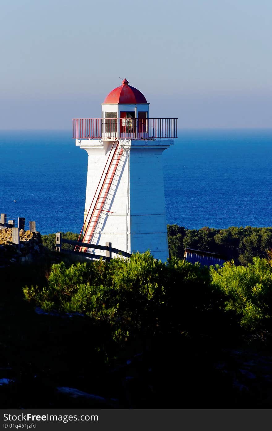 Historic lighthouse on Flagstaff Hill, Australia