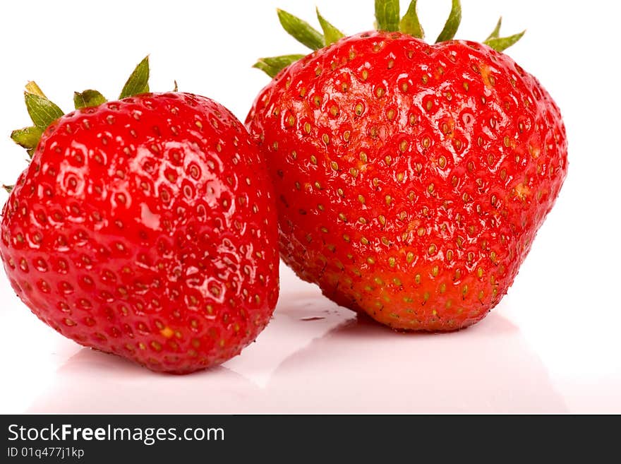 Isolated fruits - Strawberries on white background