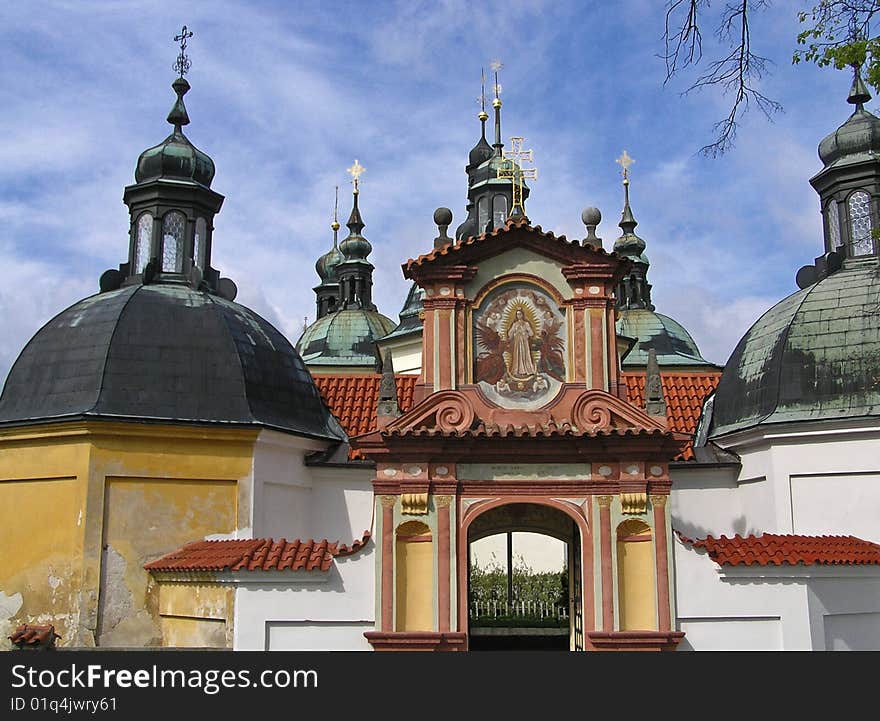 A church in a town of Tabor, southern part of the Czech Republic.