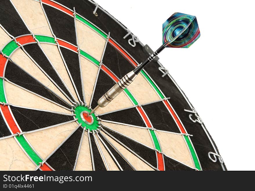 Dart Board with arrows on white background. Dart Board with arrows on white background