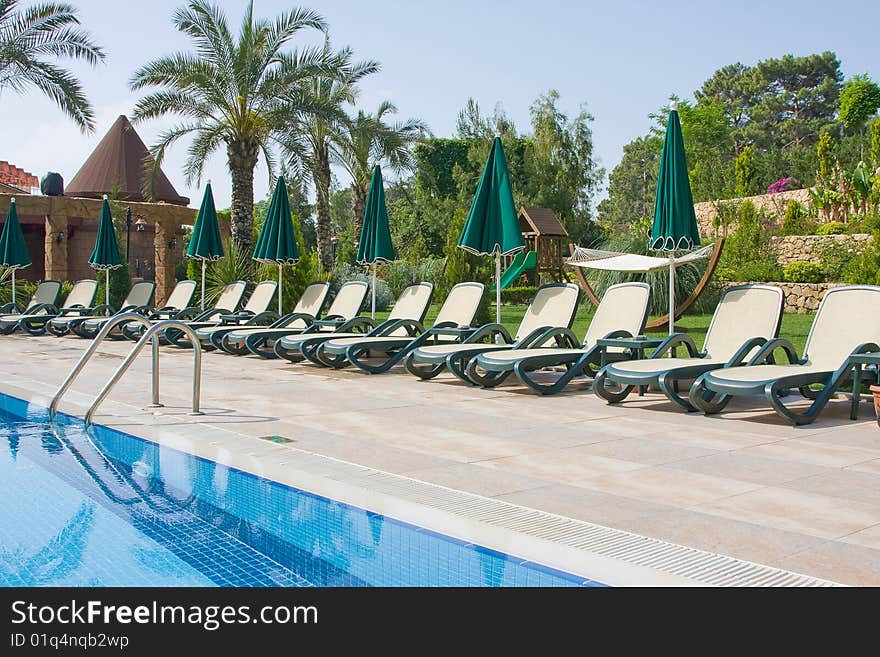 Swimming pool on a sunny day