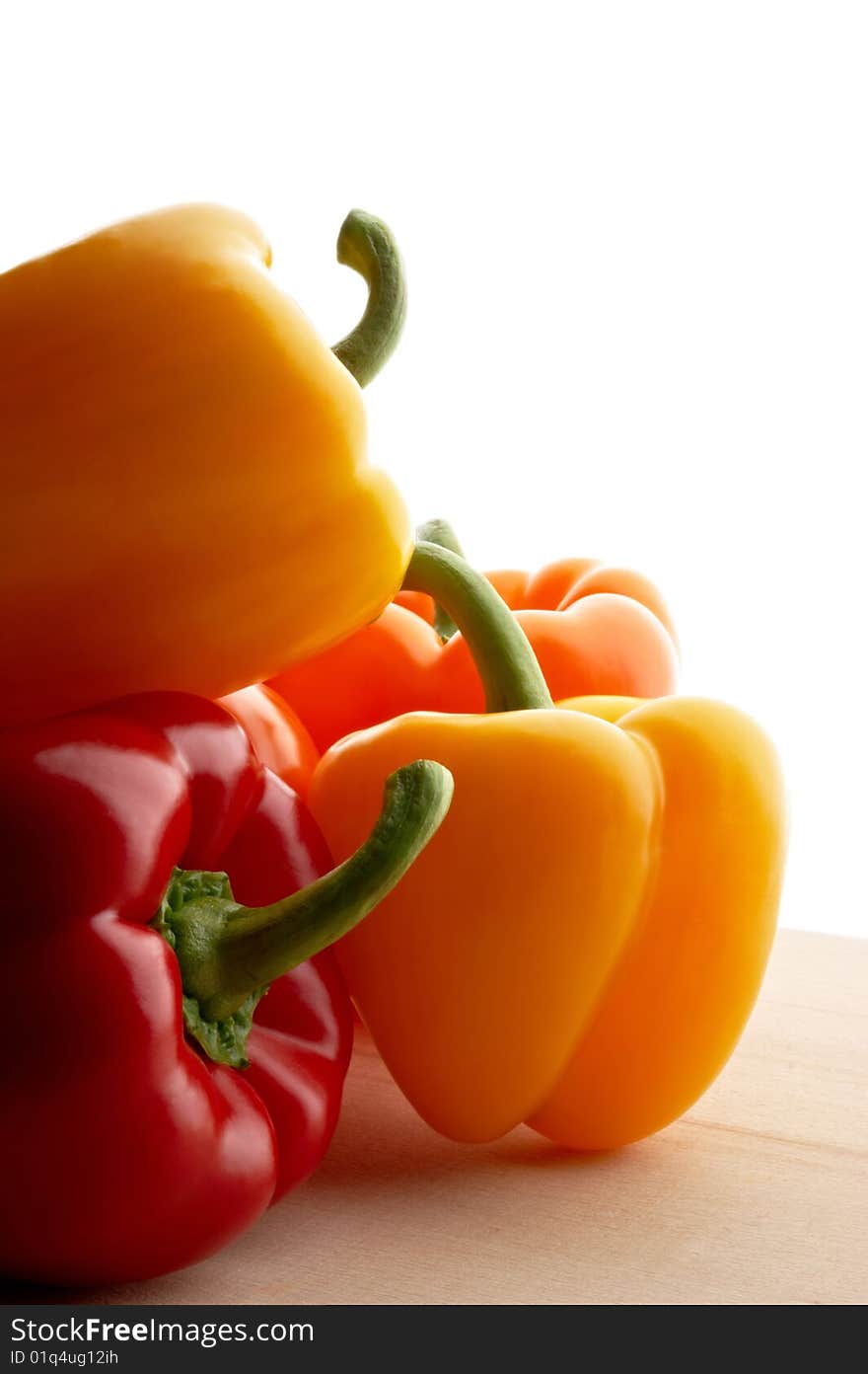 Vegetables - Peppers on white background