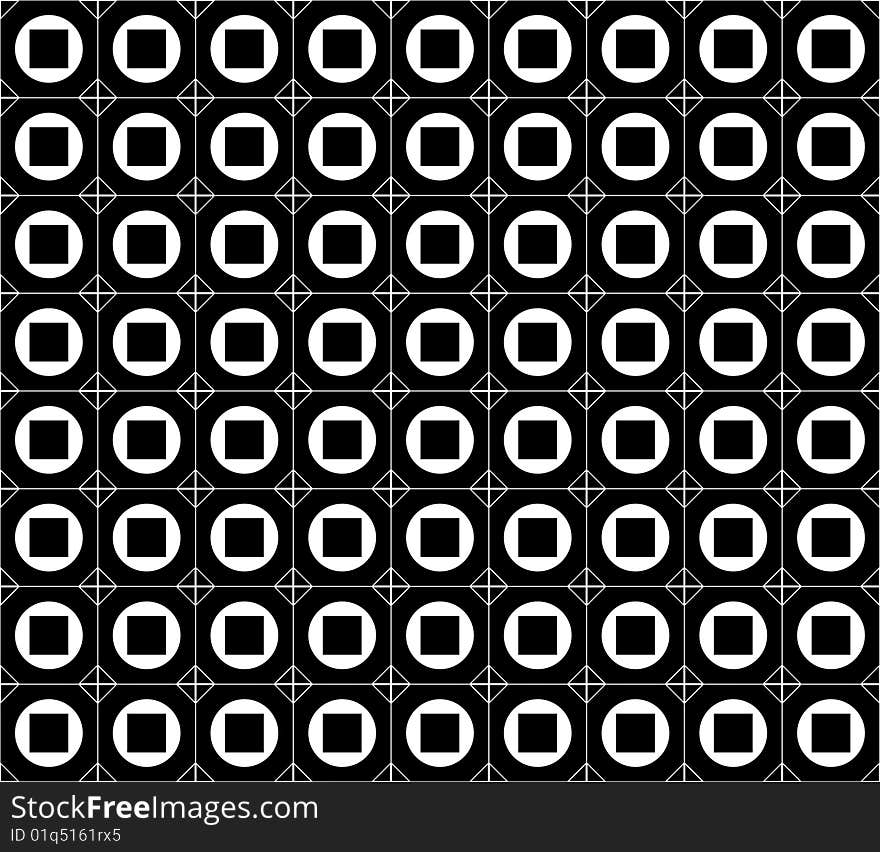 Seamless black and white pattern