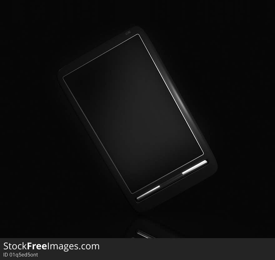 Modern communicator at black isolated background