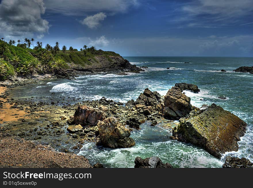 Landscape photo of the north coast in Trinidad. Landscape photo of the north coast in Trinidad