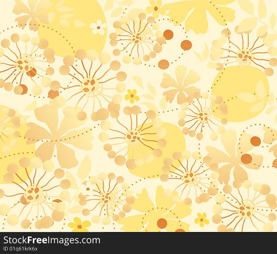 Floral style design vector background with flowers. Floral style design vector background with flowers