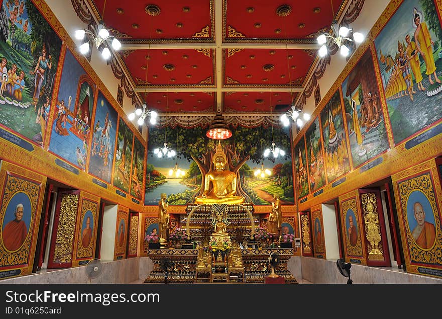 Golden Buddha. The church in Thailand. The beliefs and Buddhist culture. Golden Buddha. The church in Thailand. The beliefs and Buddhist culture.