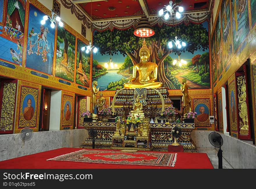 Golden Buddha. The church in Thailand. The beliefs and Buddhist culture. Golden Buddha. The church in Thailand. The beliefs and Buddhist culture.