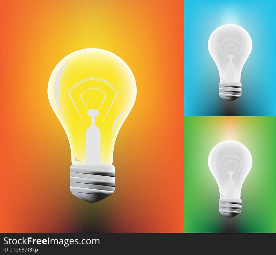 Light bulb  illustration background