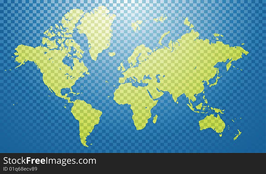 Abstract world map vector illustration