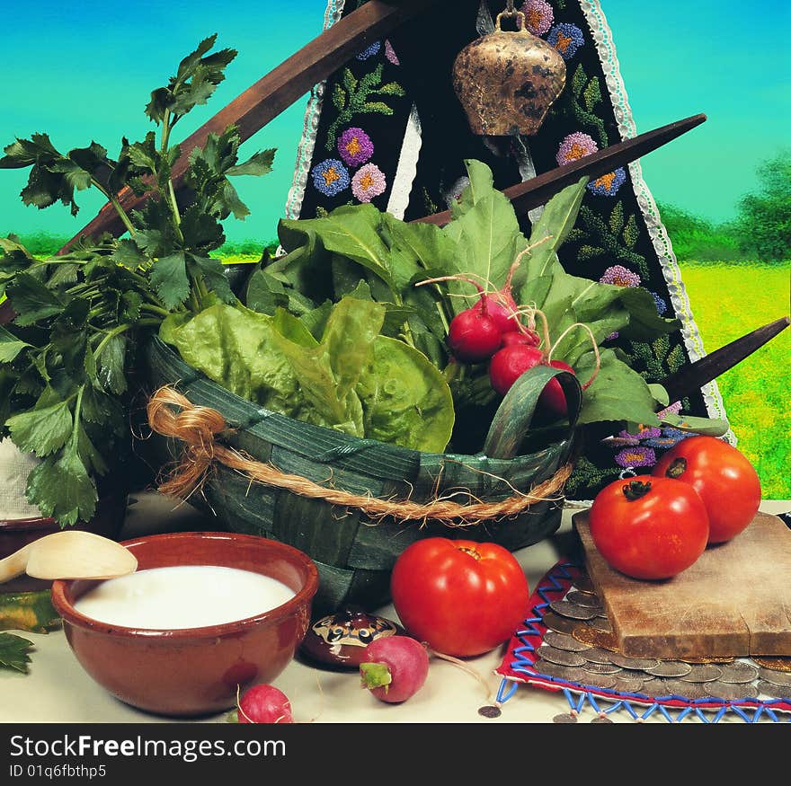 Traditional motive and milk products and vegetable