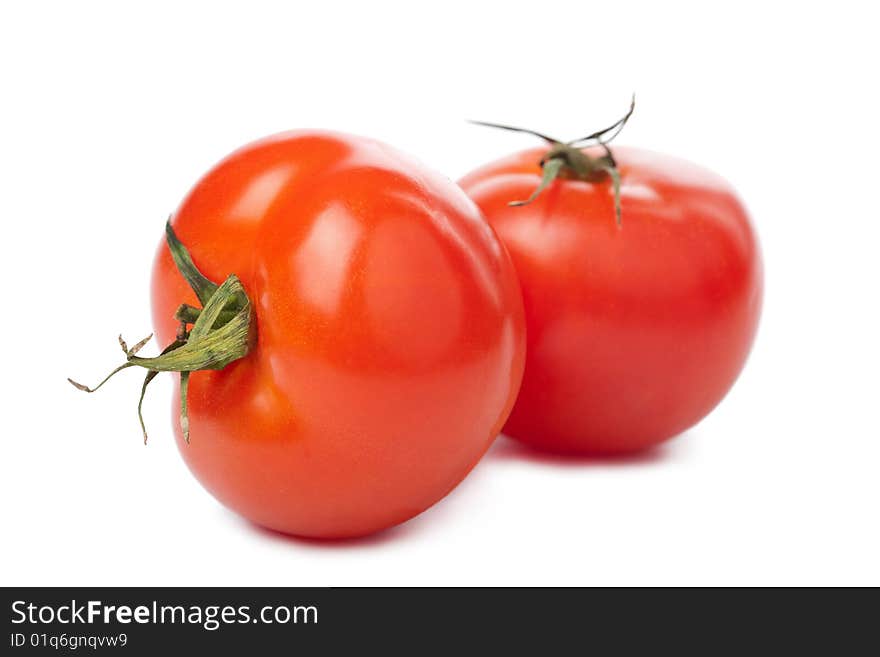 Ripe tomatoes isolated