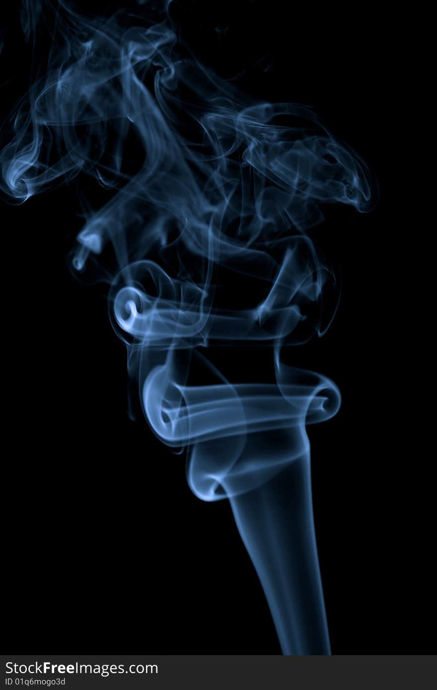 Abstract Blue Smoke Isolated