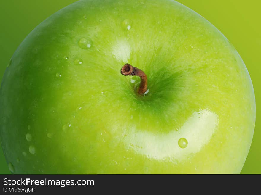 Stock photo:close up of green apple