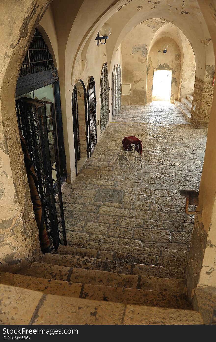 Tourists shop in Jaffa