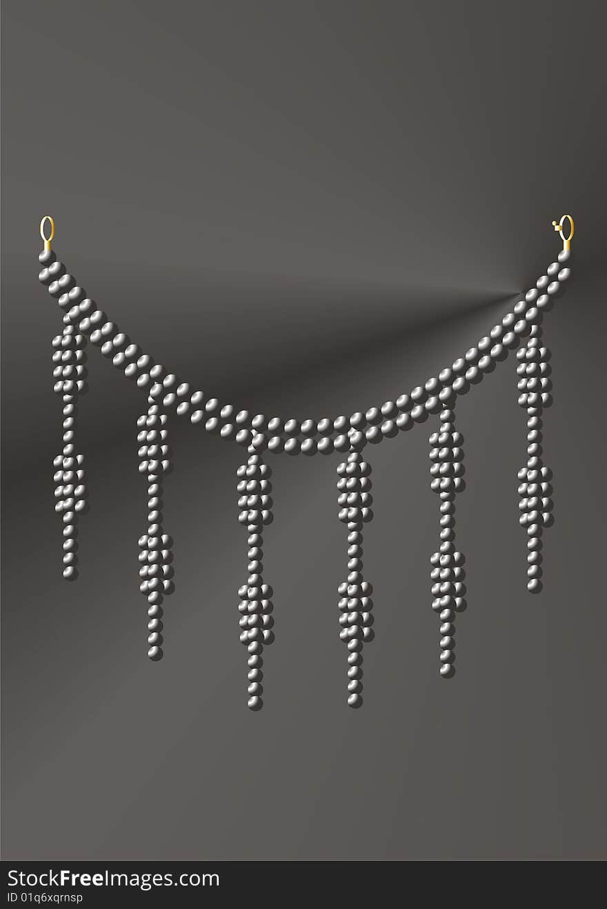 Necklace Under Black Pearls