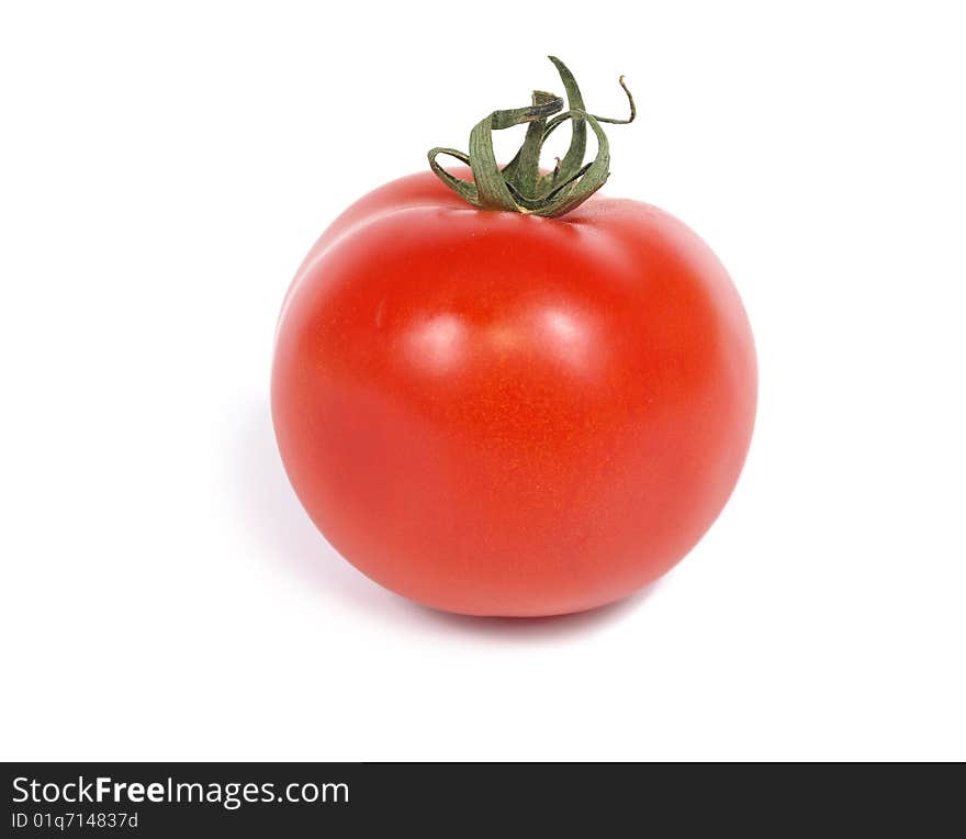 Fresh tomato on white background