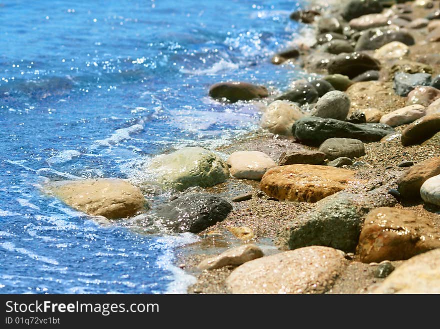 Rocky coastline.