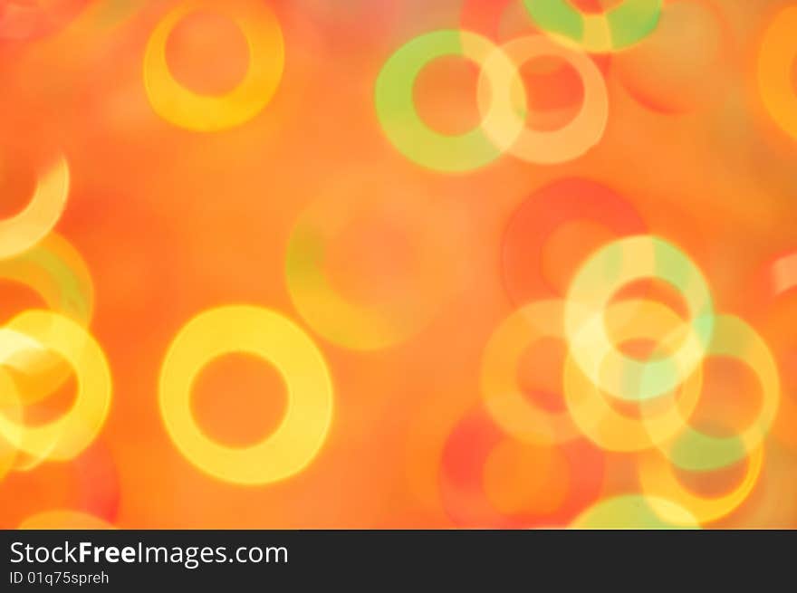 Colorful background, doughnut bokeh, blur. Colorful background, doughnut bokeh, blur