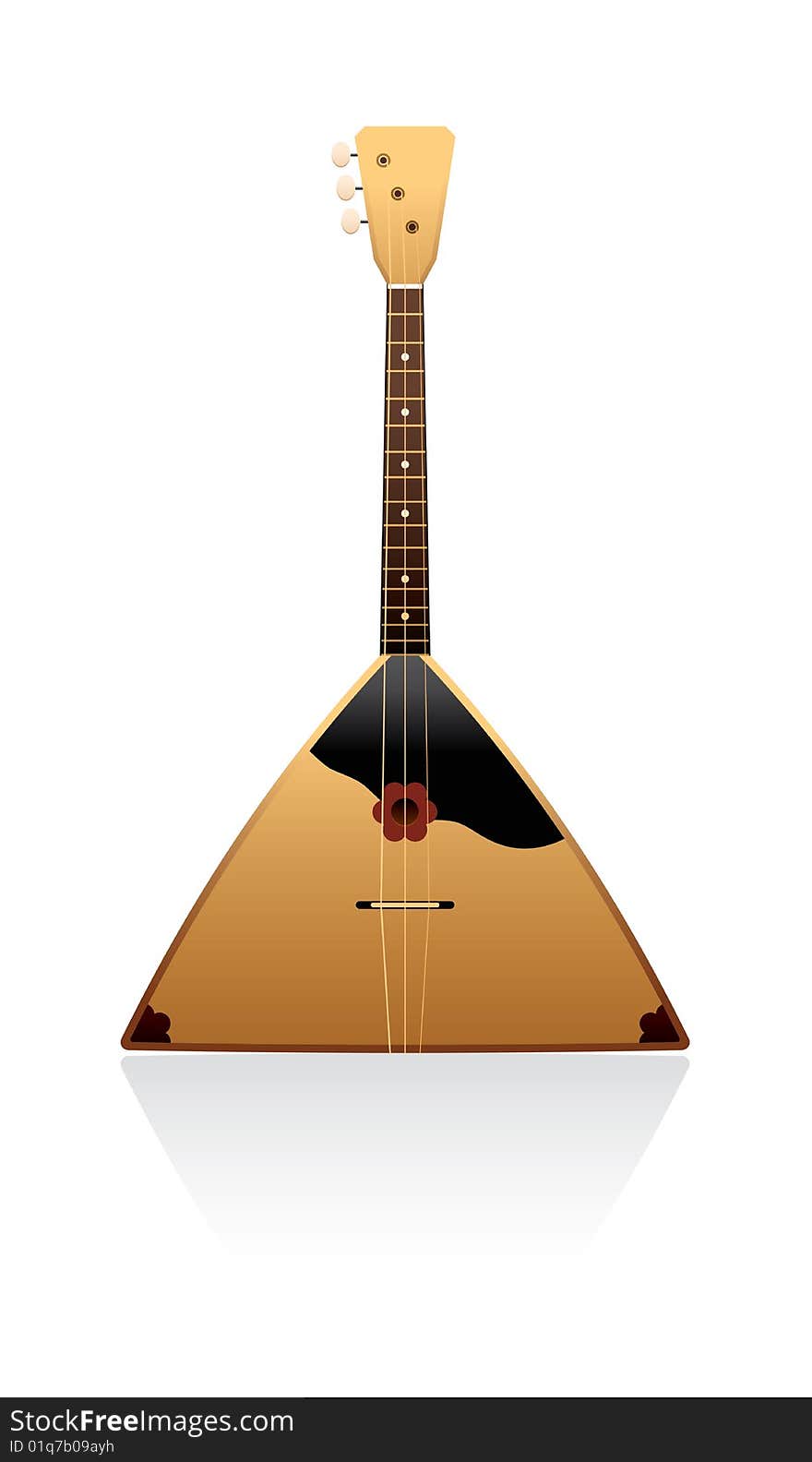 Balalaika on a white background